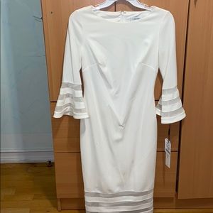 Beautiful white dress with mesh